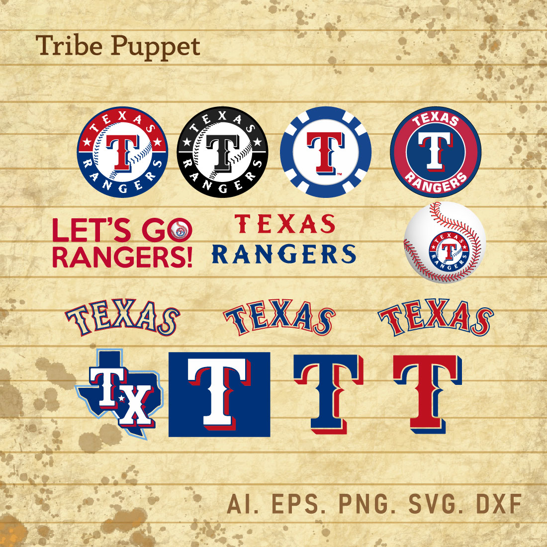 Texas Rangers Logo SVG cover image.