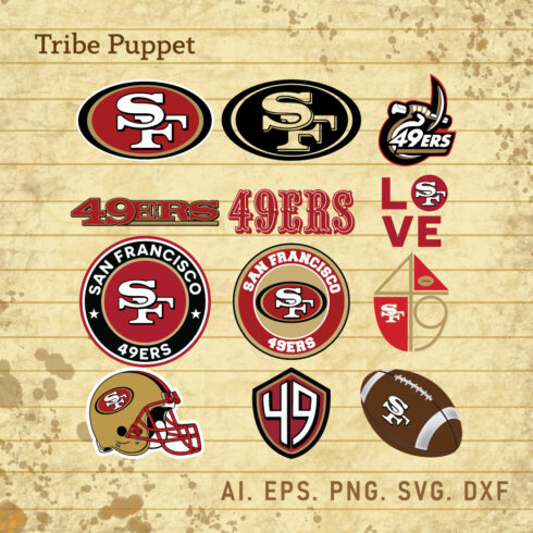San Francisco 49ERS logo Vector Set cover image.