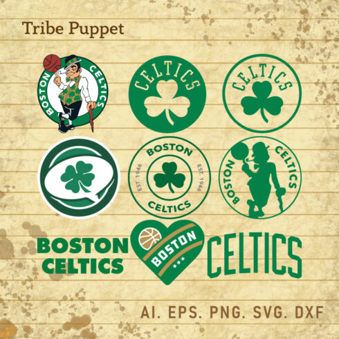 Boston Celtics Logo Vector Set cover image.