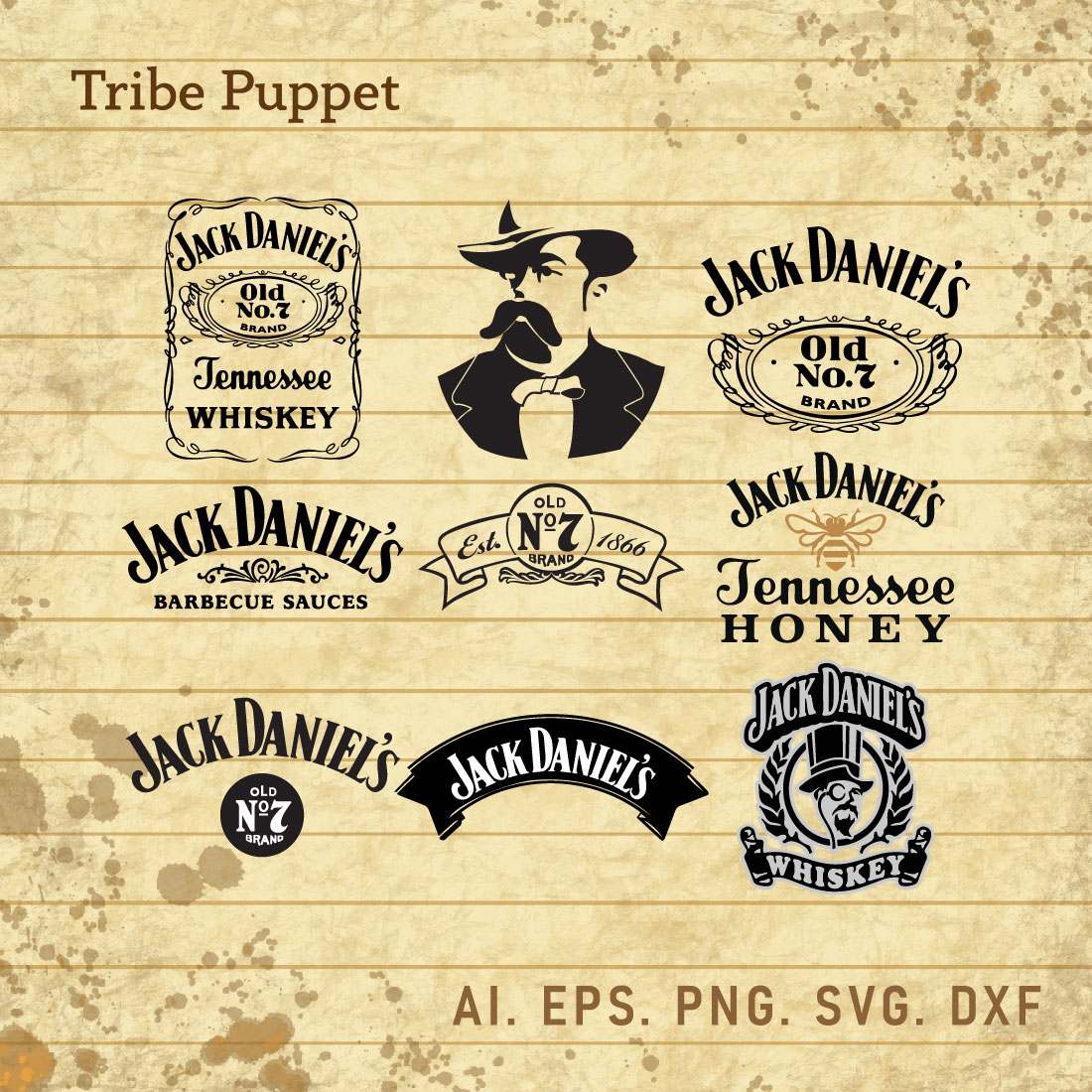 Jack Daniels Whisky Logo SVG cover image.