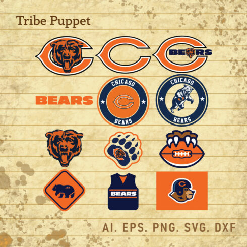Chicago Bears Logo Vector set cover image.