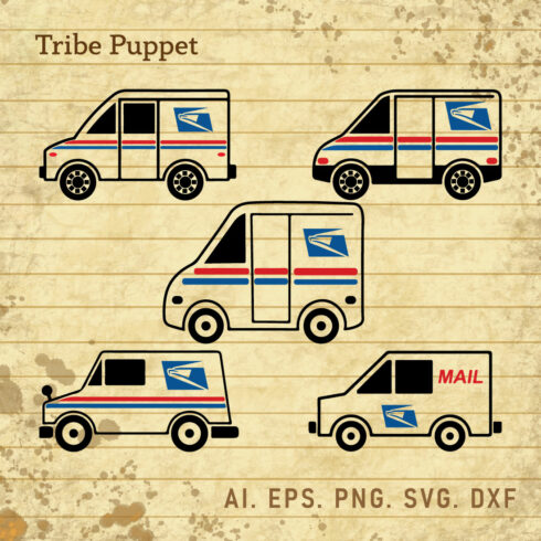 Mail Truck SVG cover image.