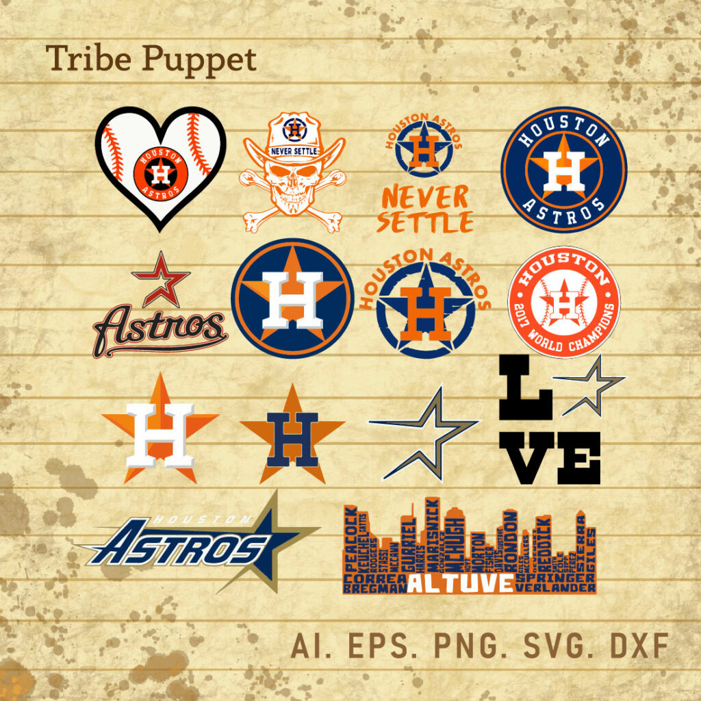 Houston Astros Logo Vector Set Masterbundles