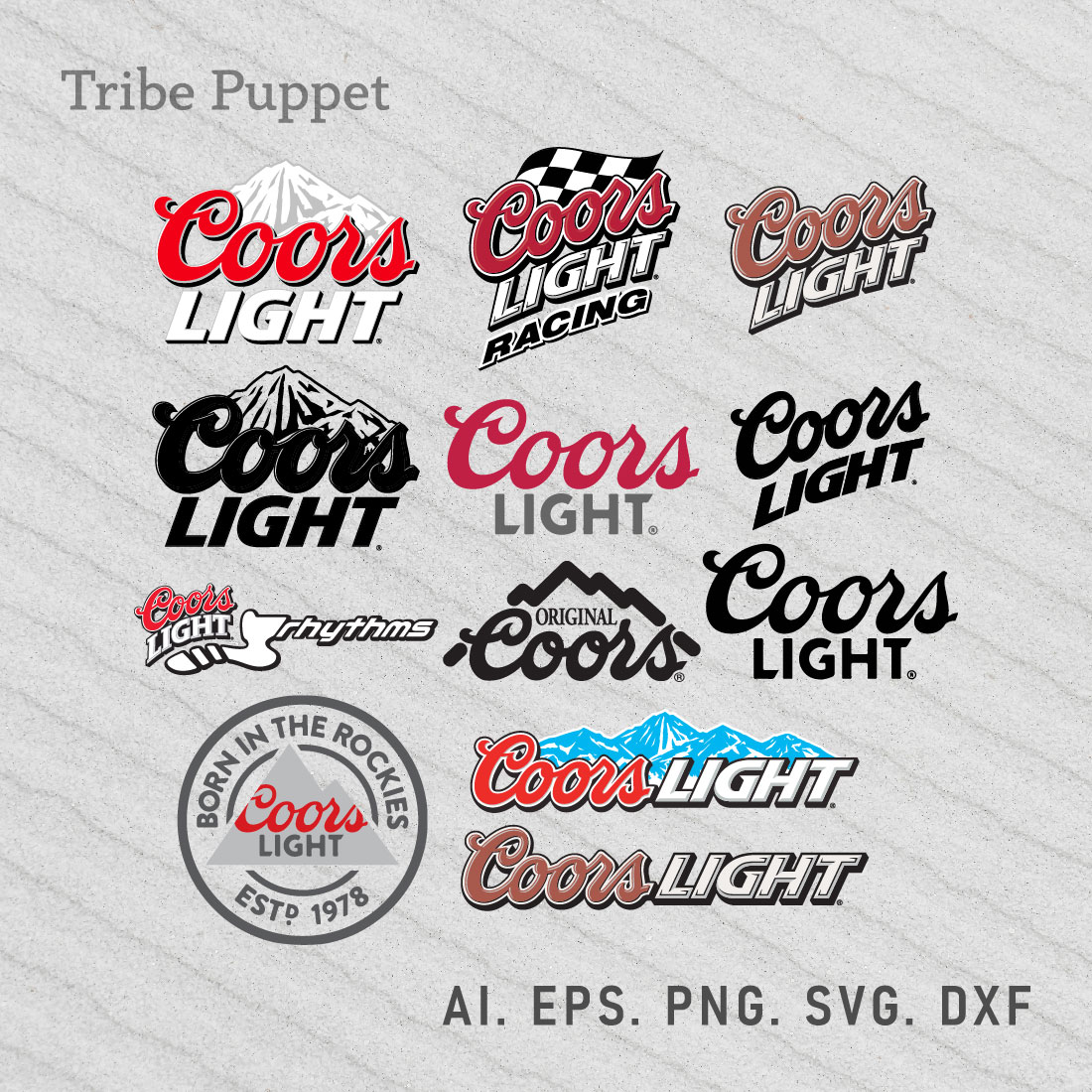 Coors Light logo Vector Set preview image.