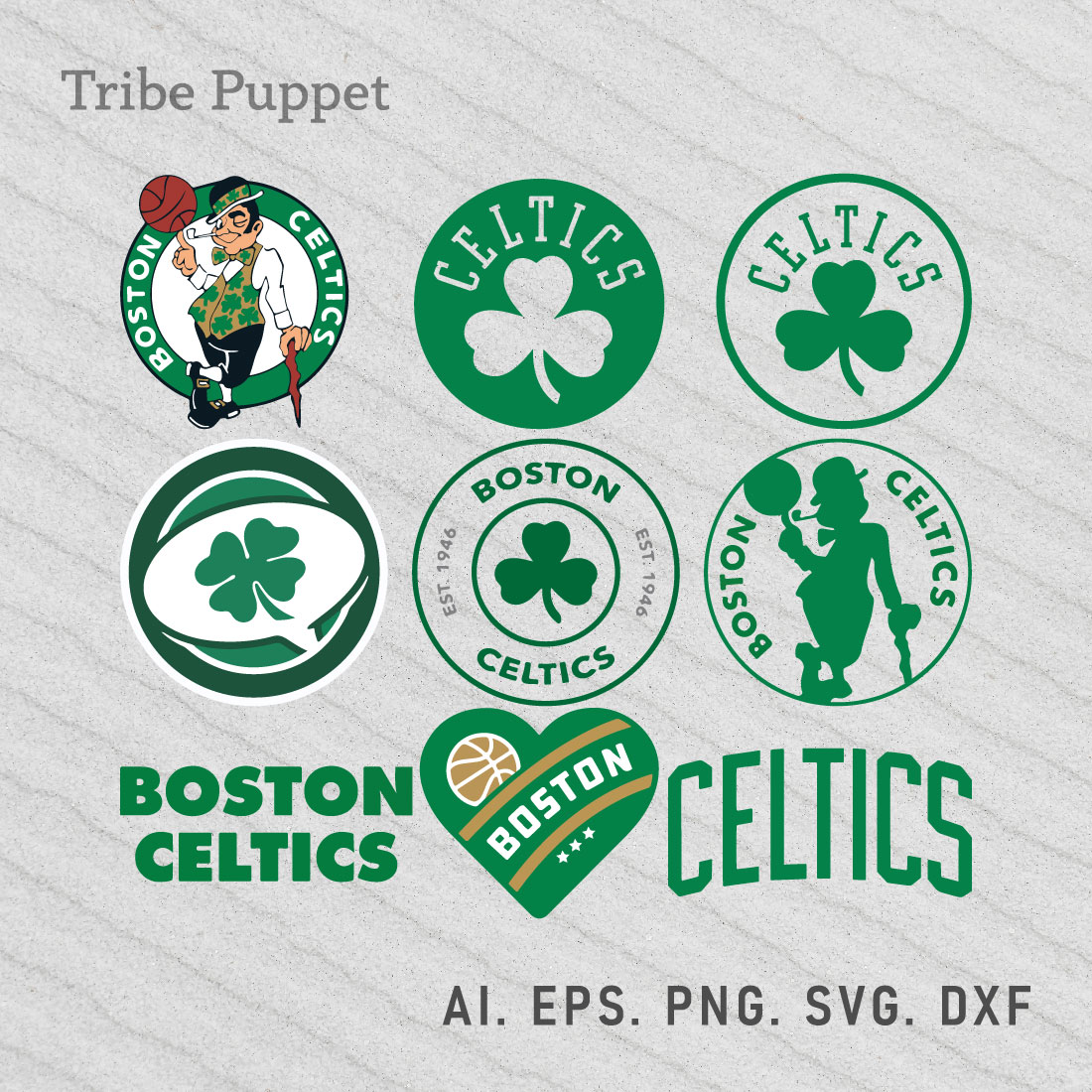 Boston Celtics Logo Vector Set MasterBundles
