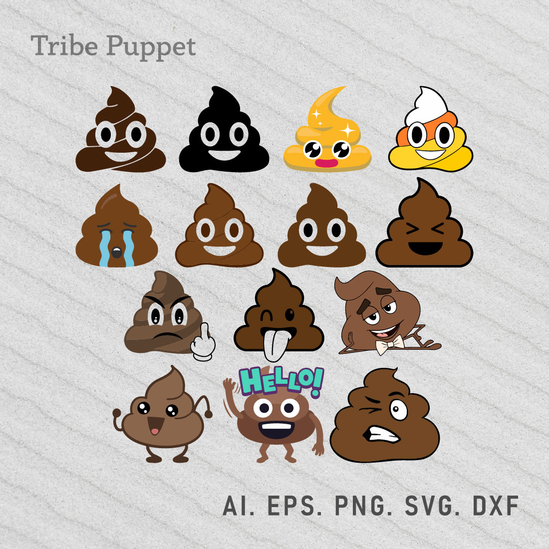 Poop Emoji SVG preview image.