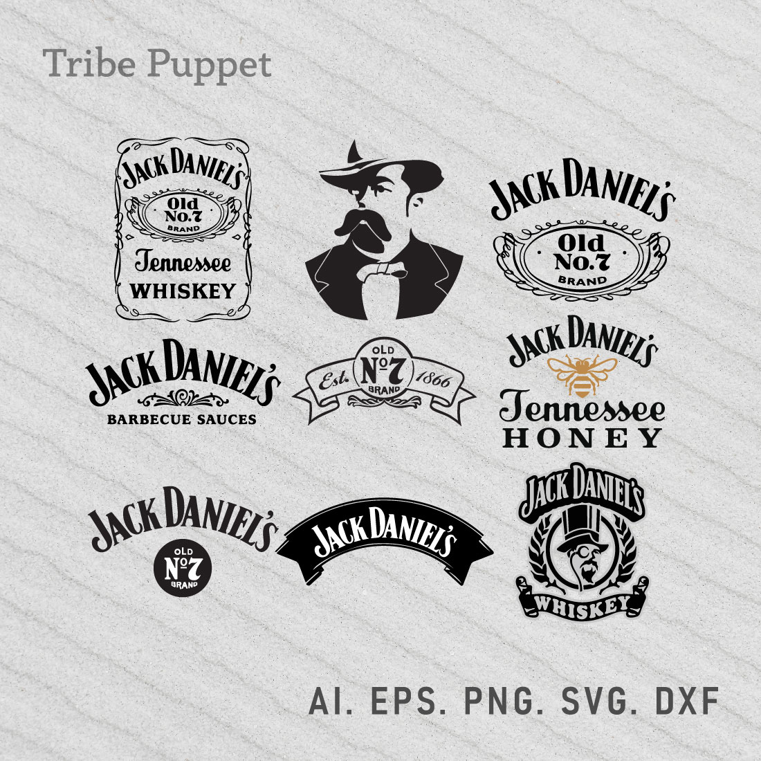 Jack Daniels Whisky Logo SVG preview image.