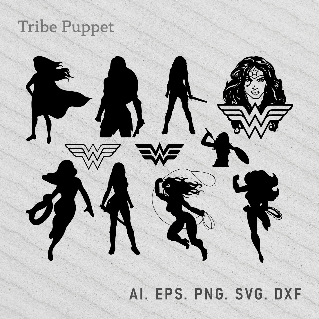 Wonder Woman SVG preview image.