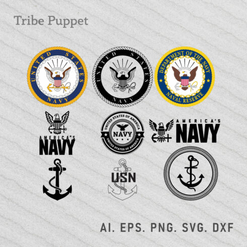 America Navy Logo SVG - MasterBundles