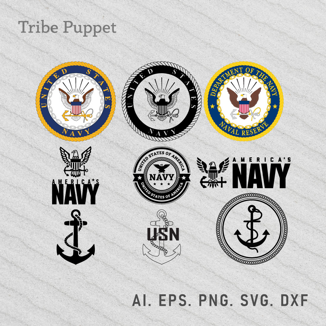 America Navy Logo SVG preview image.