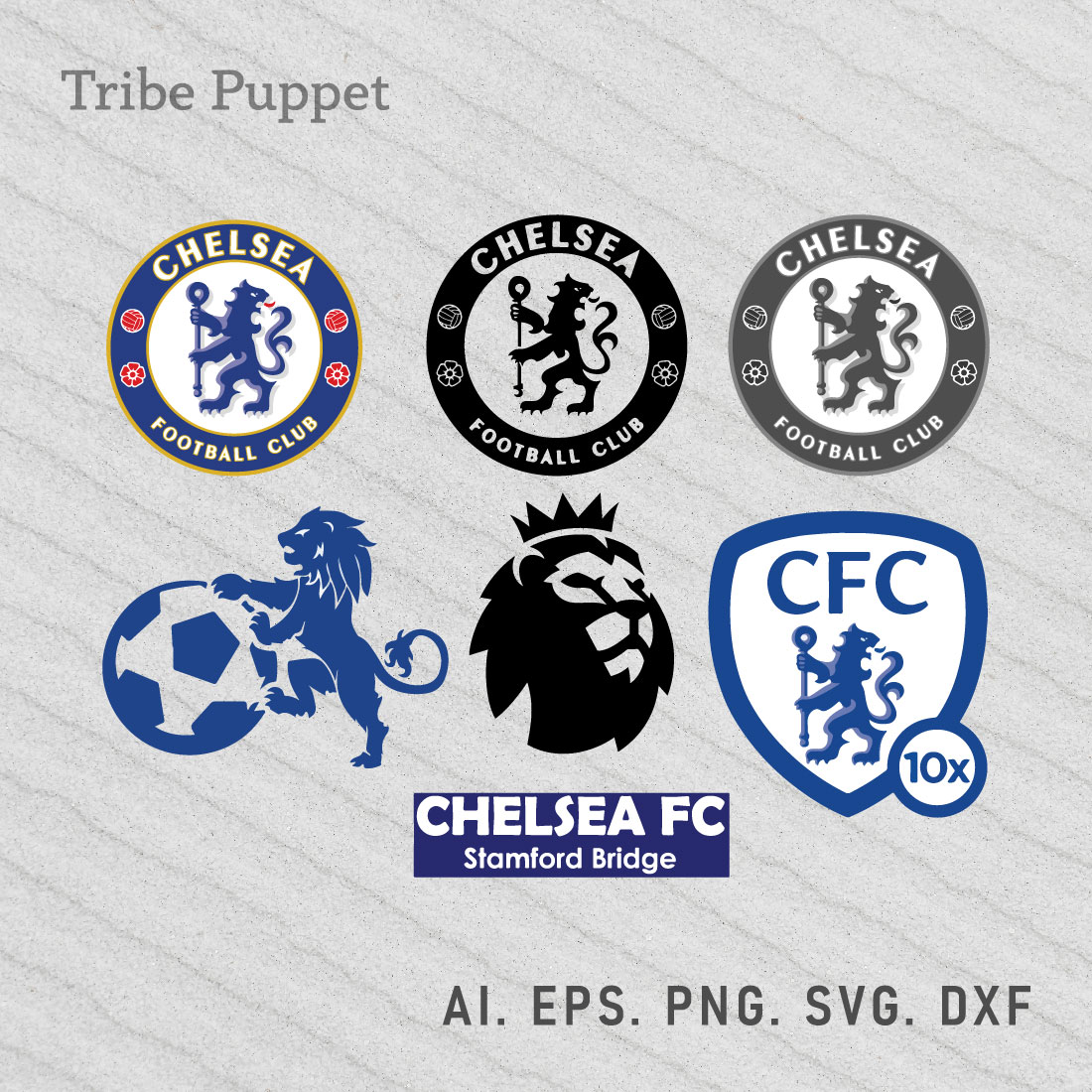 Chelsea Football Club Logo vector Set preview image.