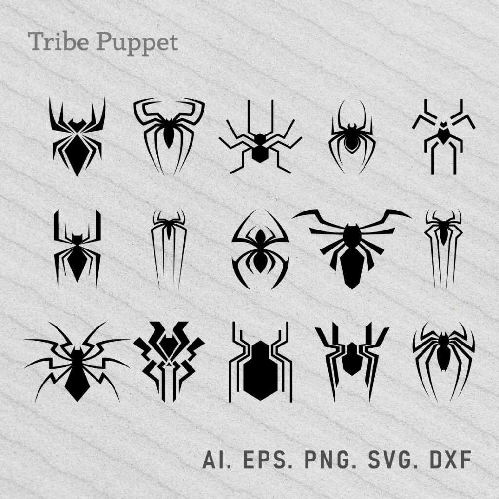 Marvel Spider Man Symbols Evolution Vector Set 2 - MasterBundles