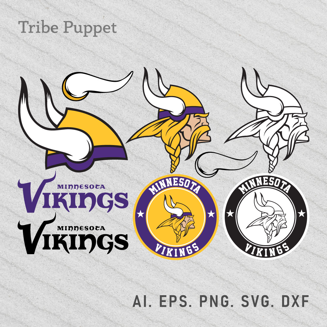 Minnesota Vikings logo Vector set - MasterBundles