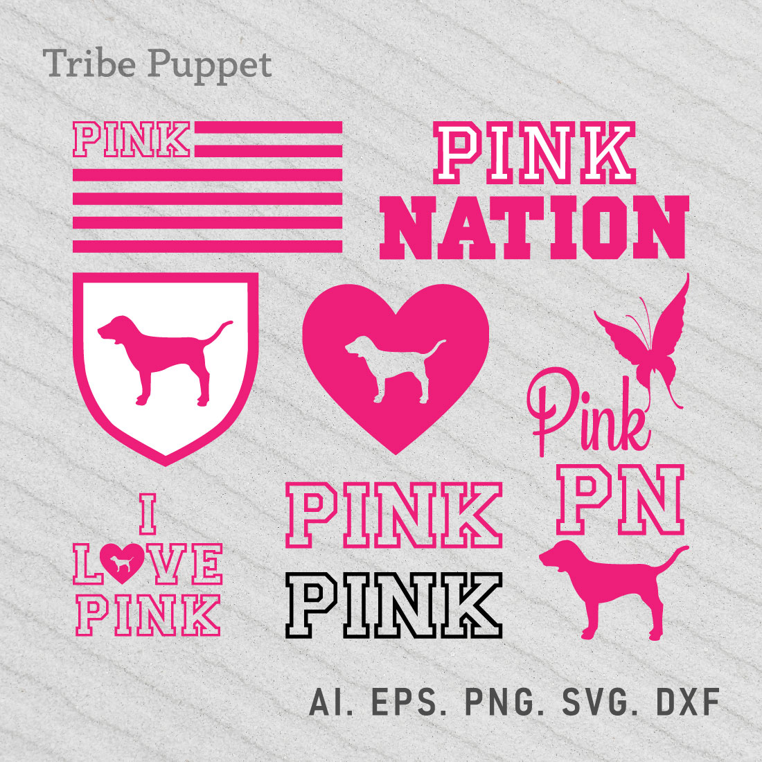 Pink Nation SVG preview image.