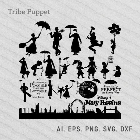 Disney Mary Poppins Vector Svg - MasterBundles