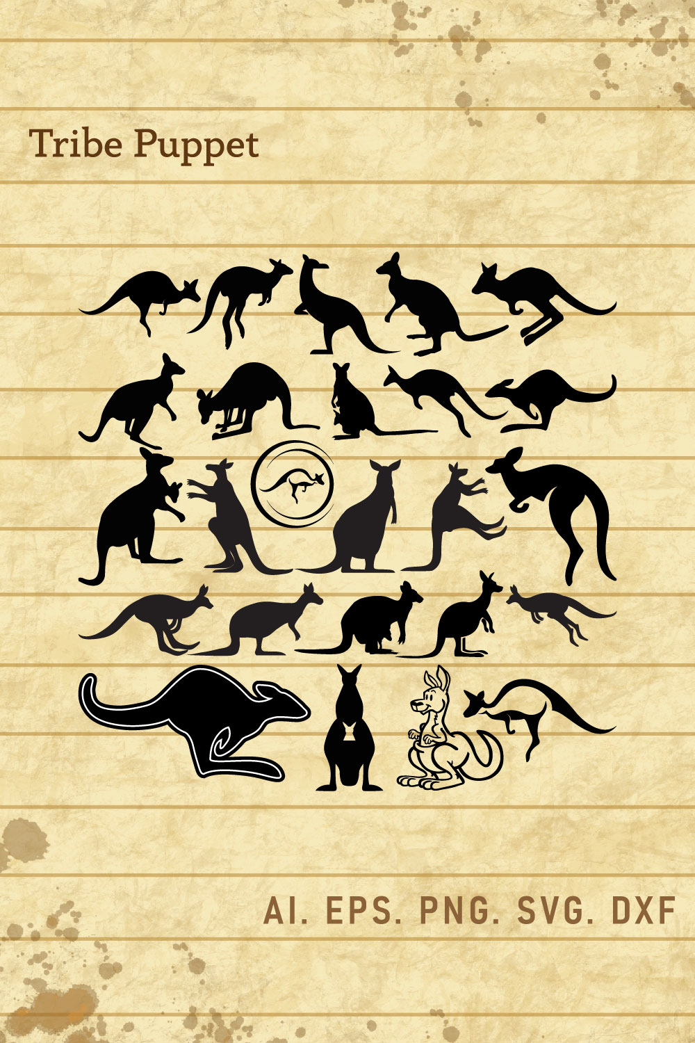 Picture of a bunch of animals on a piece of paper.