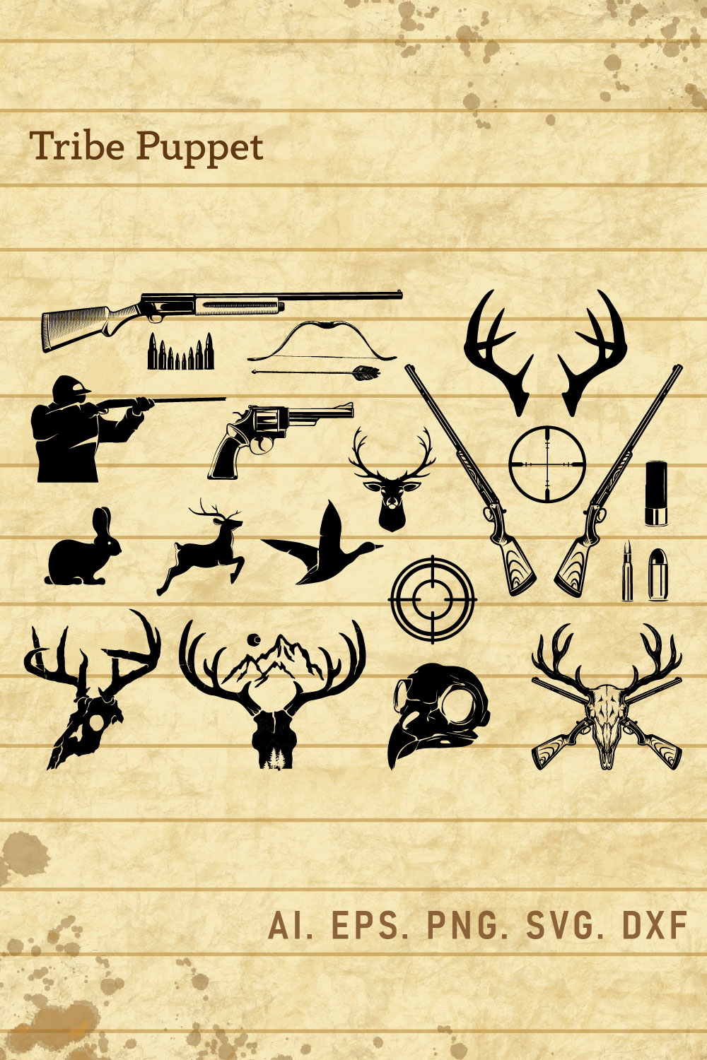 Hunting Pack SVG pinterest preview image.