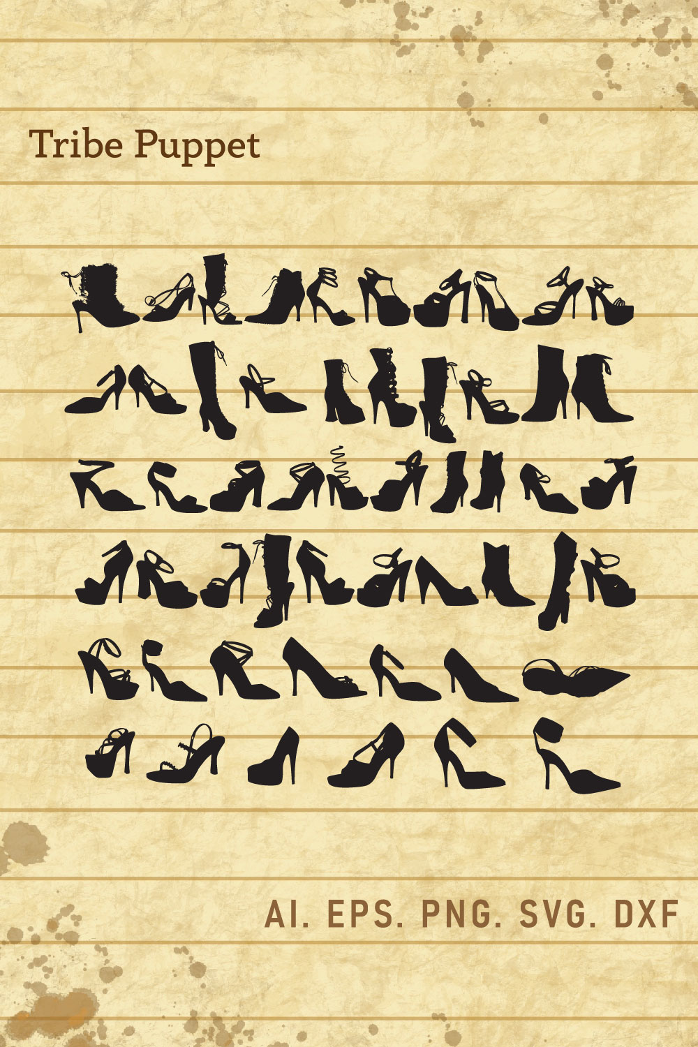 Ladies Shoe SVG pinterest preview image.