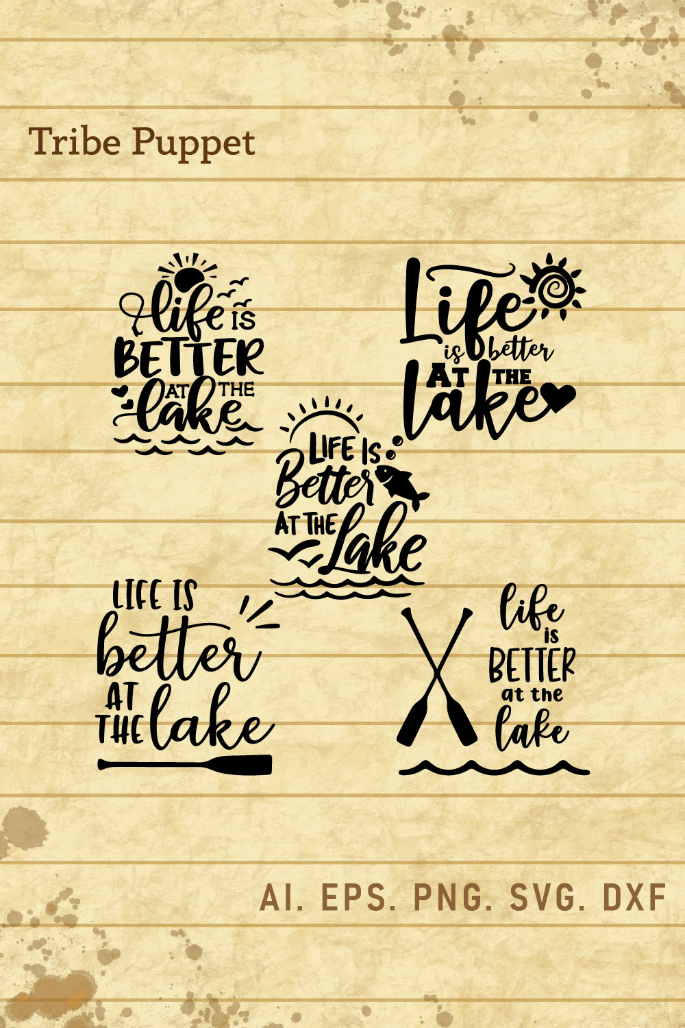 Life is Better At The Lake pinterest preview image.