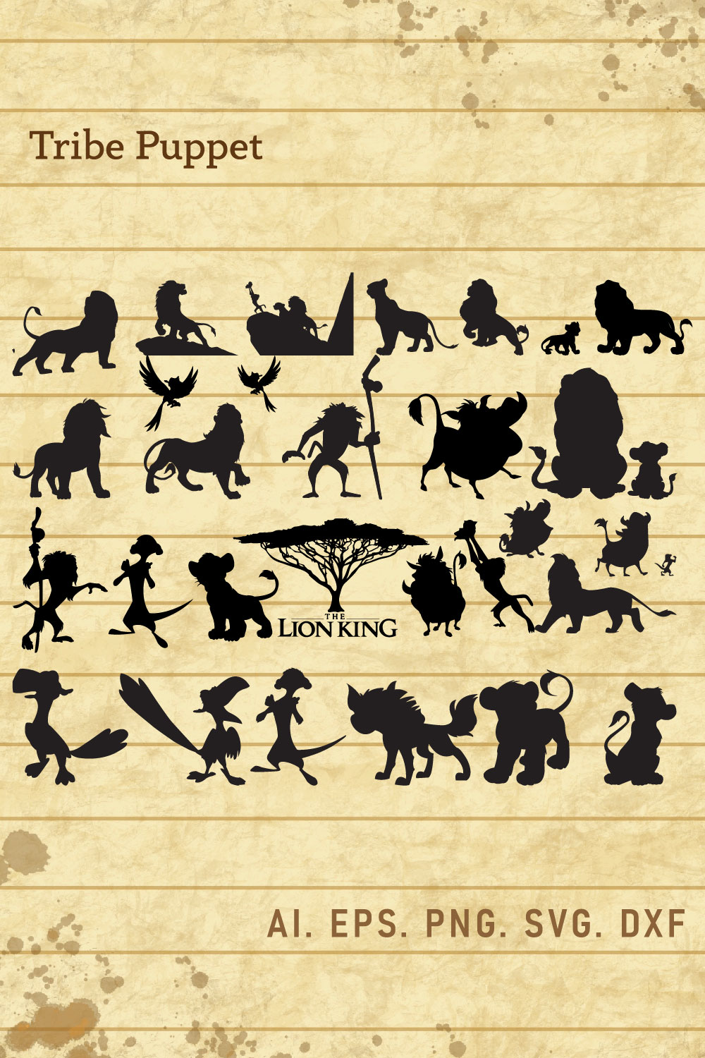 The Lion King SVG pinterest preview image.