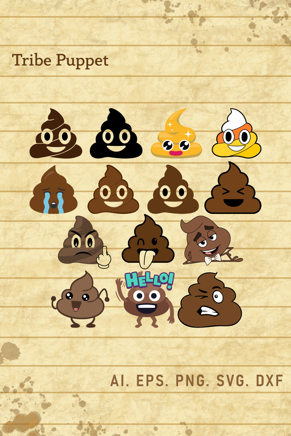 Poop Emoji SVG pinterest preview image.