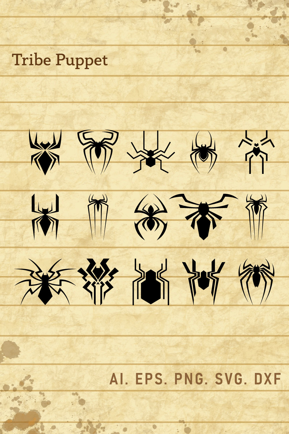 Marvel Spider Man Symbols Evolution Vector Set 2 pinterest preview image.