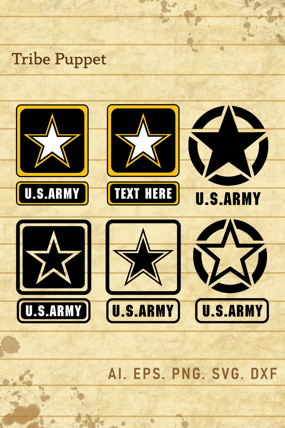 US Army Logo Vector Set pinterest preview image.