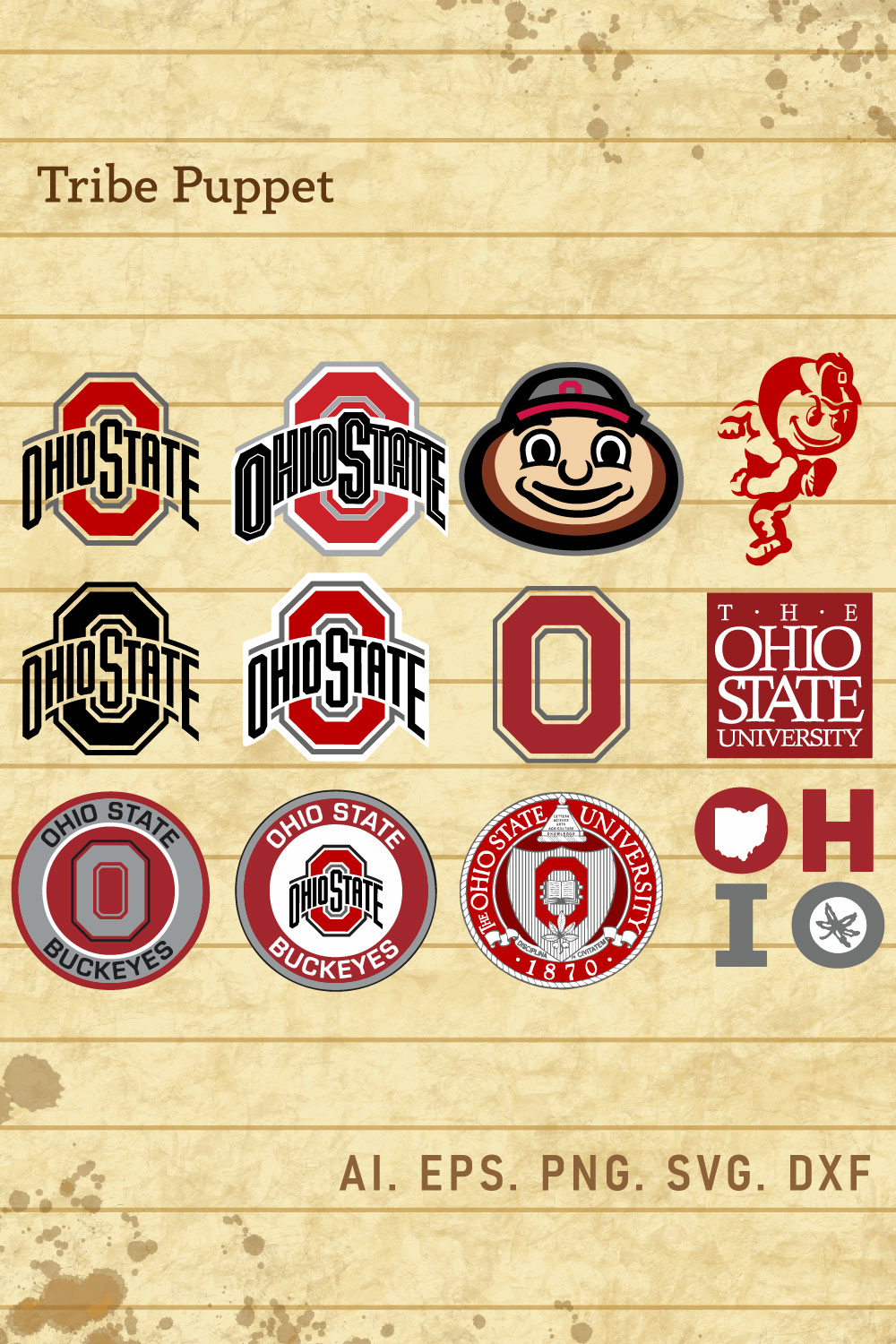 Ohio State Logo SVG pinterest preview image.