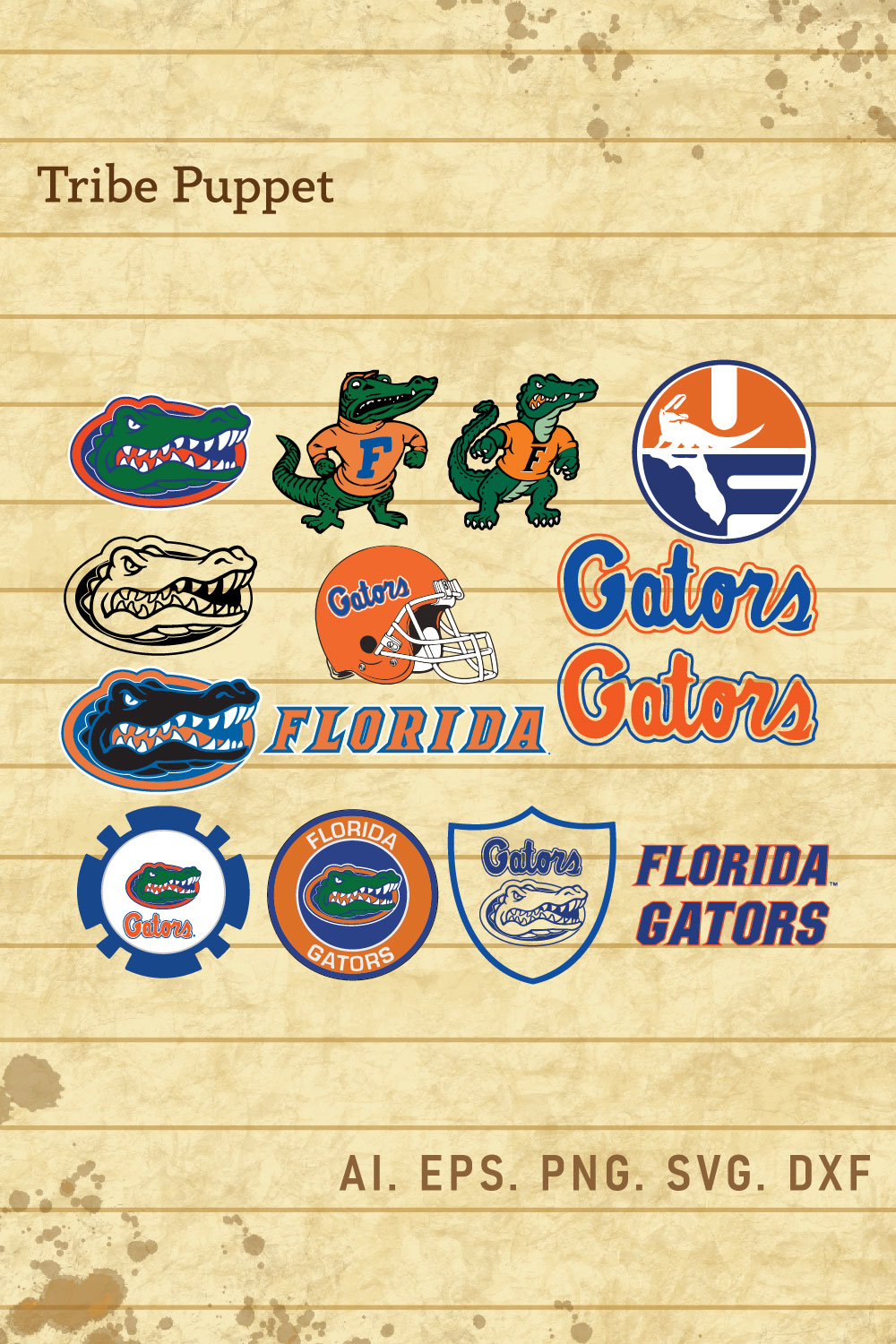 Florida Gators SVG Set pinterest preview image.