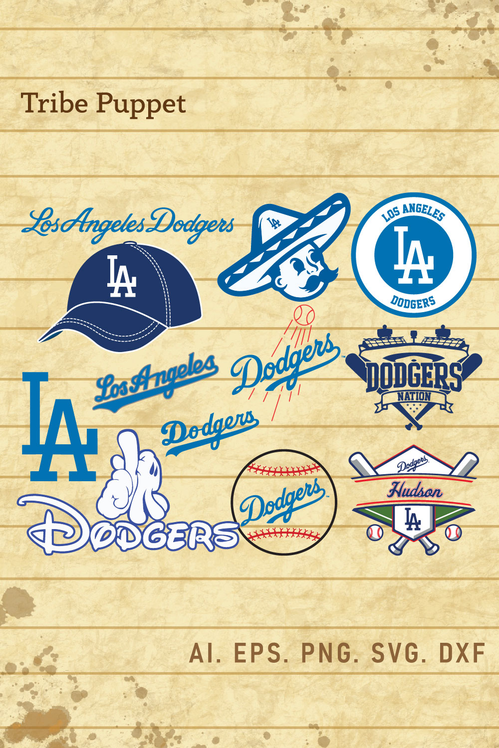 La Dodgers Logo SVG pinterest preview image.