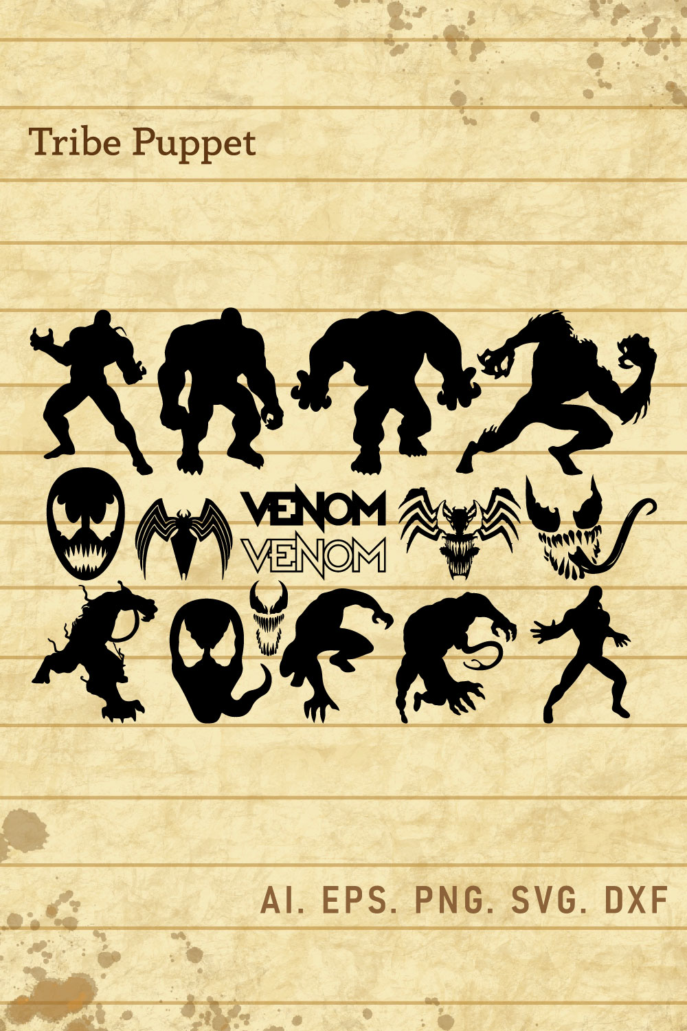 Venom SVG pinterest preview image.