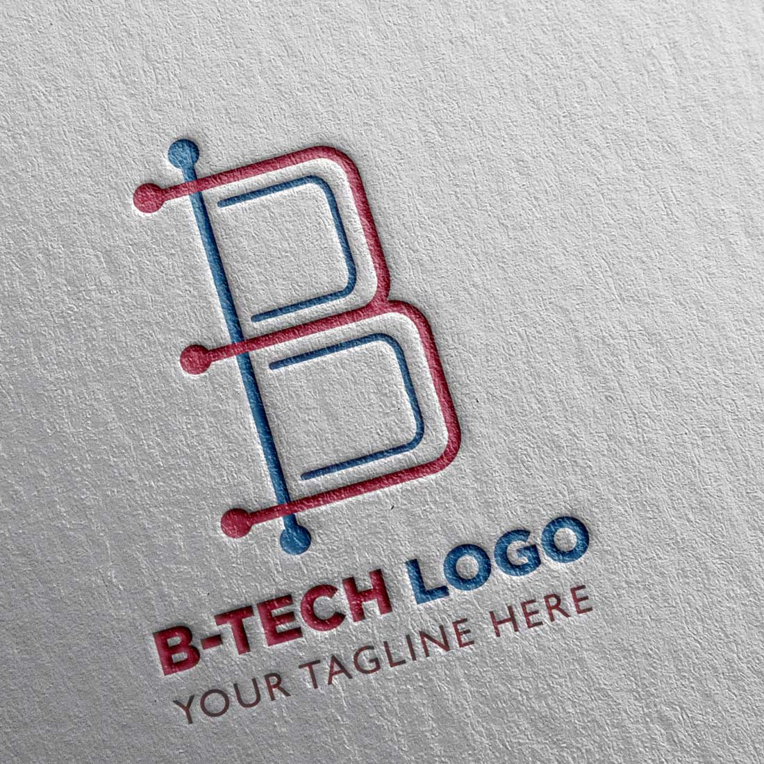 B Letter Logo Template preview image.