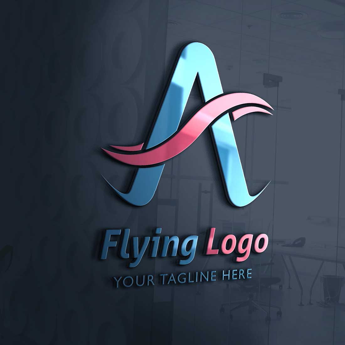A Letter Logo Template preview image.