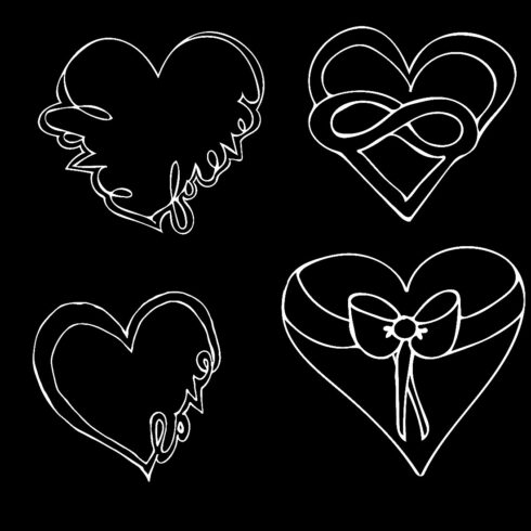 Valentine White DXF Cutouts Set of 5 cover image.