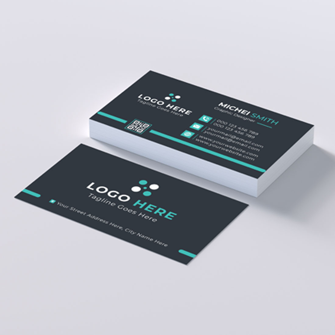 Modern Business Card Template Design cover image.