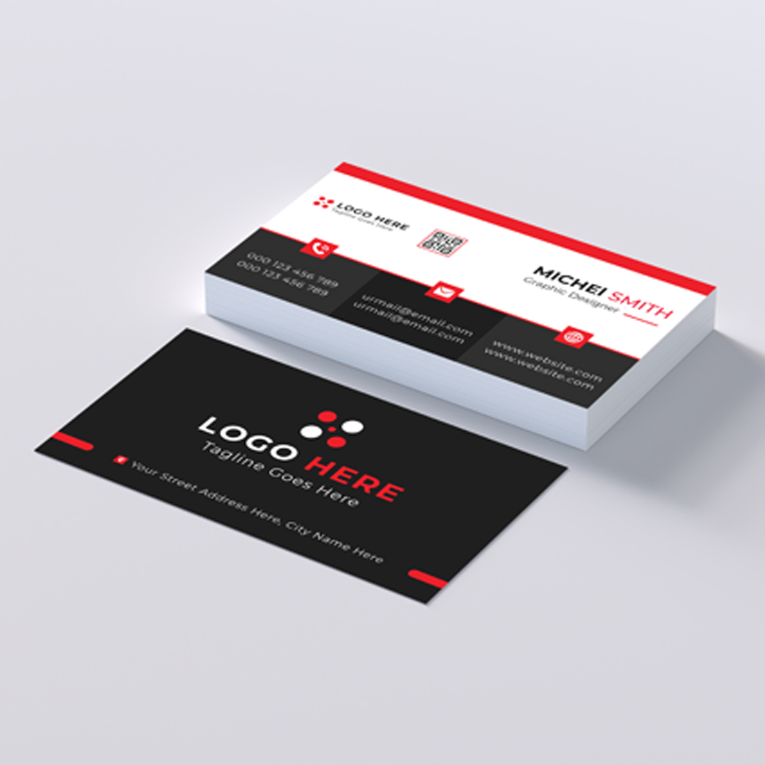 Modern Business Card Template Design cover image.