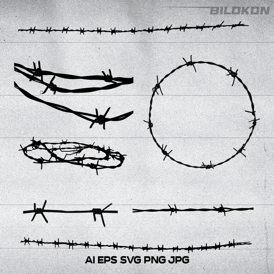 Barbed wire silhouette, SVG Vector - MasterBundles