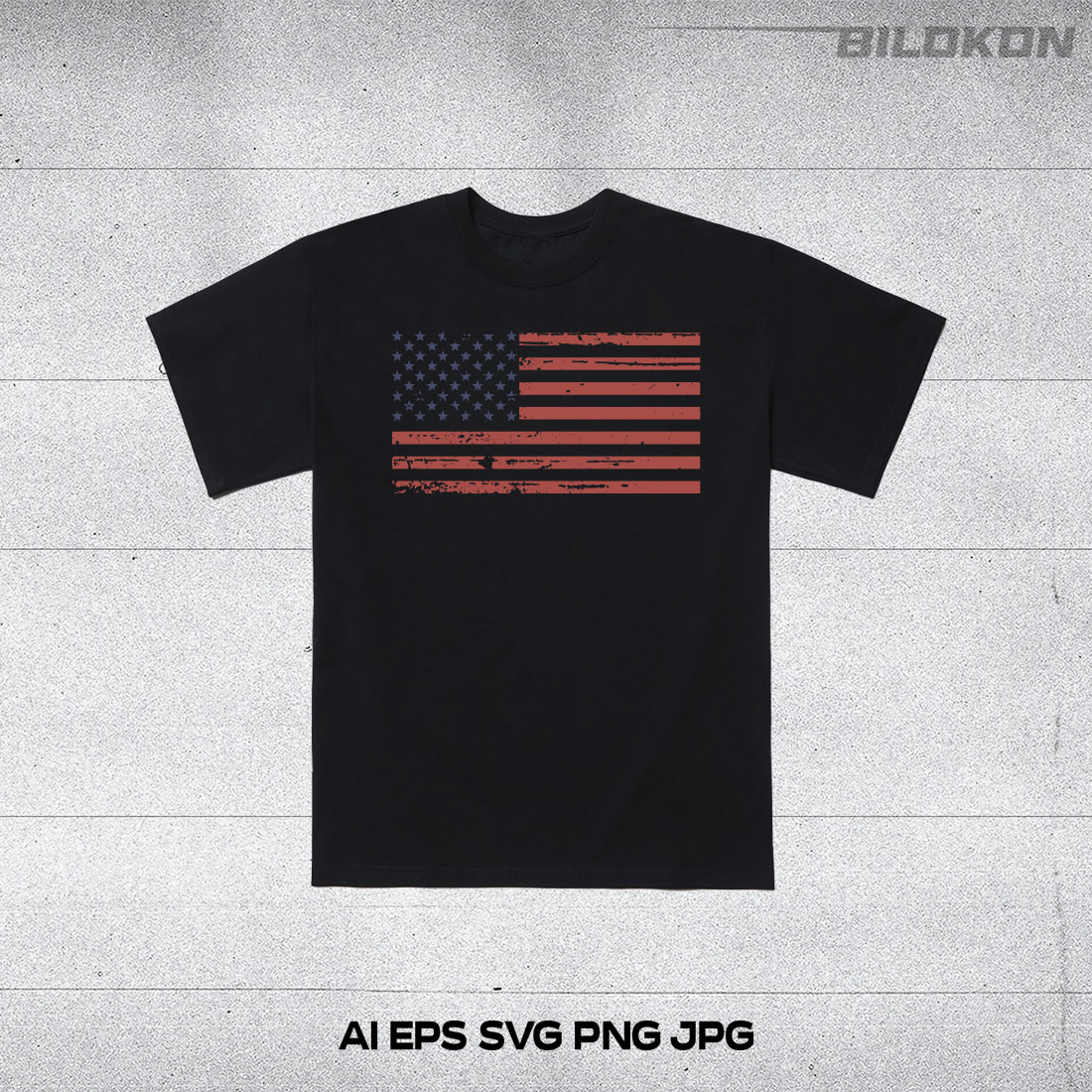 Grunge American flag, USA flag, SVG Vector preview image.