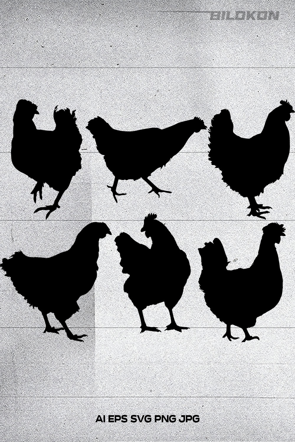 Group of chickens standing next to each other.