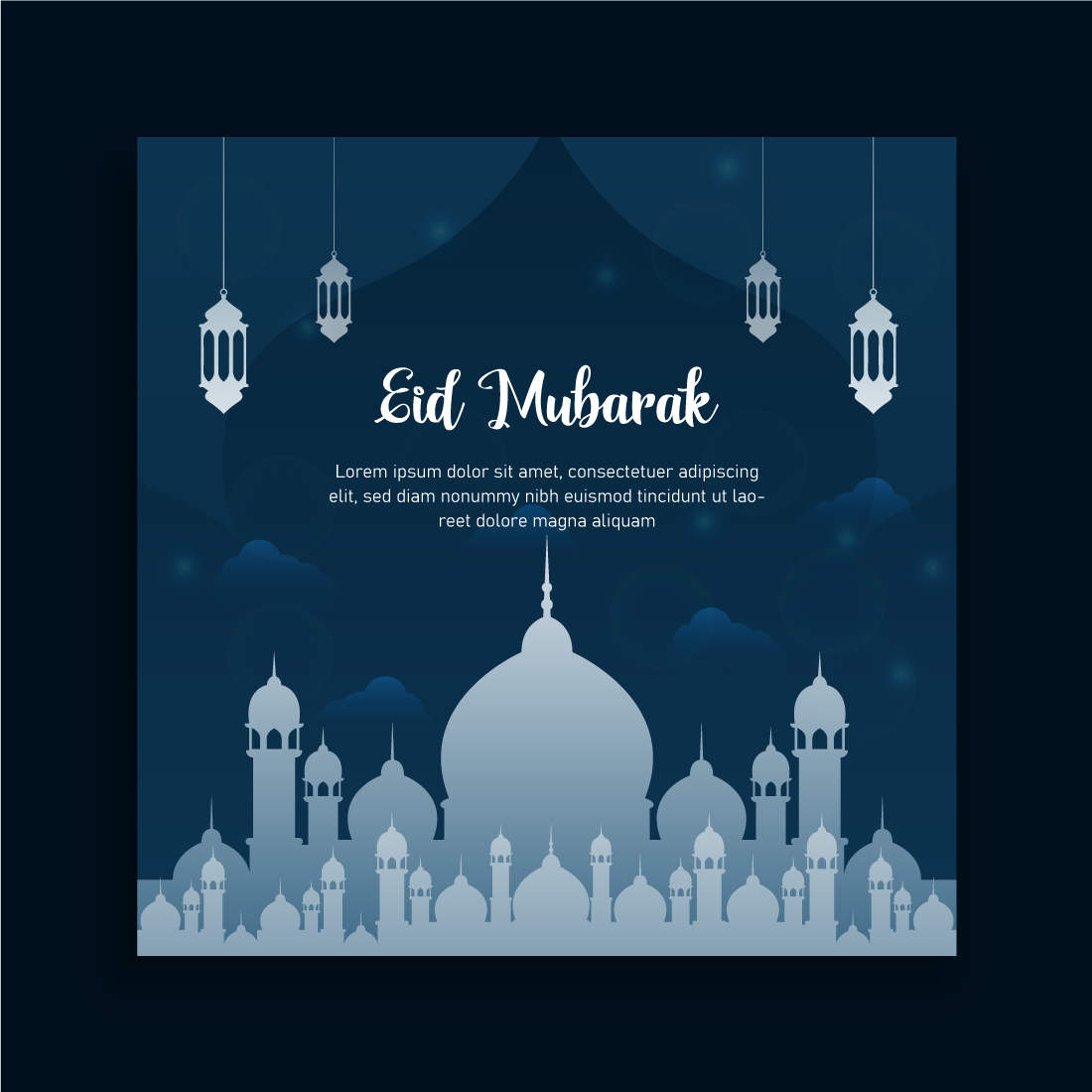 Eid Social Media Web Banner Template cover image.