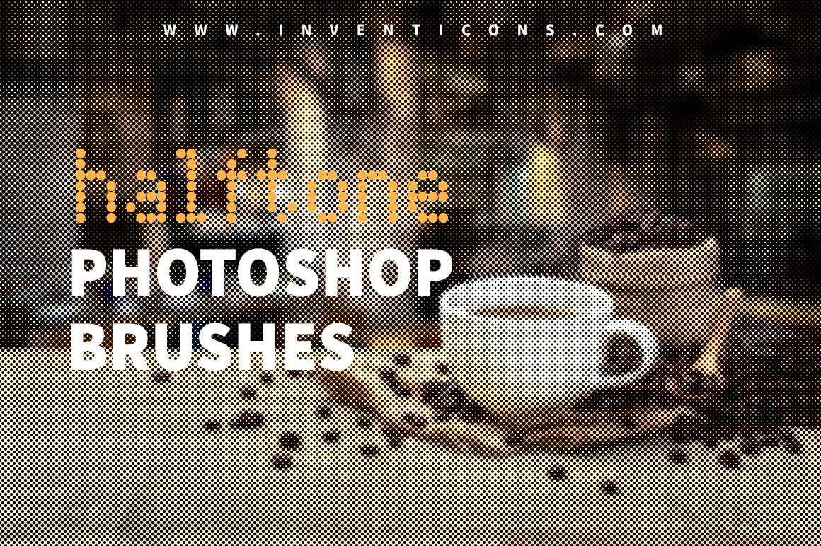 60 Halftone Photoshop Brushespreview image.