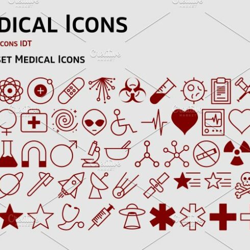 Medical Icons + Web Font(Free) cover image.