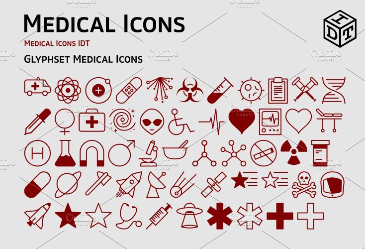 Medical Icons + Web Font(Free) cover image.