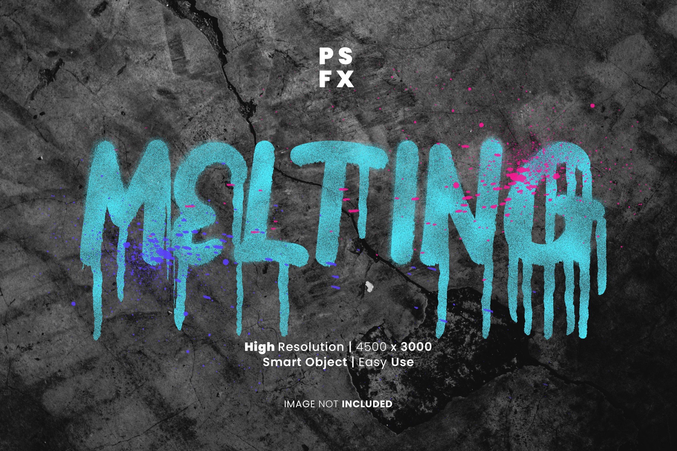 Melting Text Effect Psdpreview image.