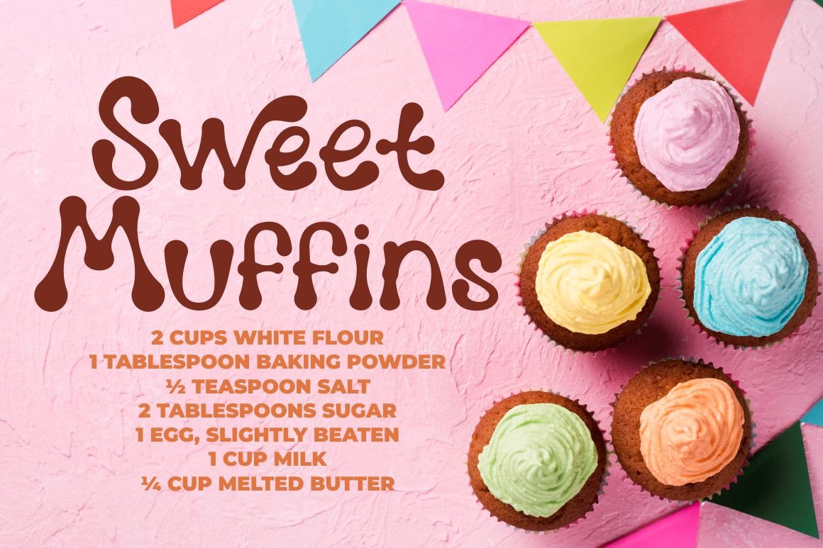 melting dessert display font 28429 337