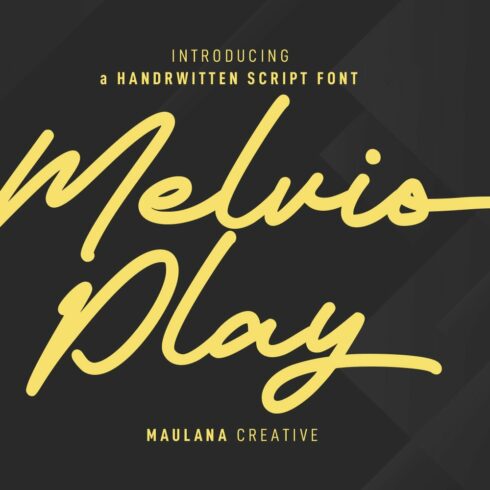 Melvio Play Signature Script Font cover image.