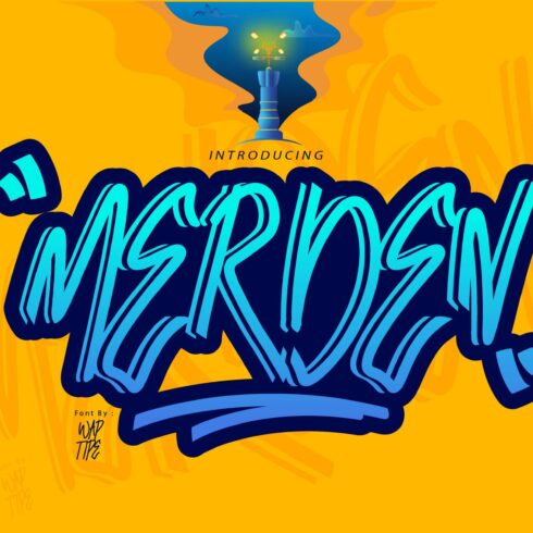 Merden Graffiti Font cover image.