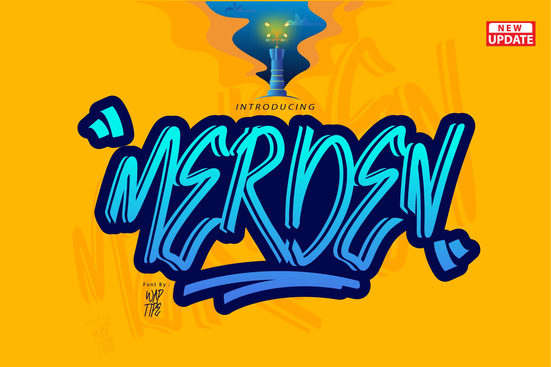 Merden Graffiti Font cover image.