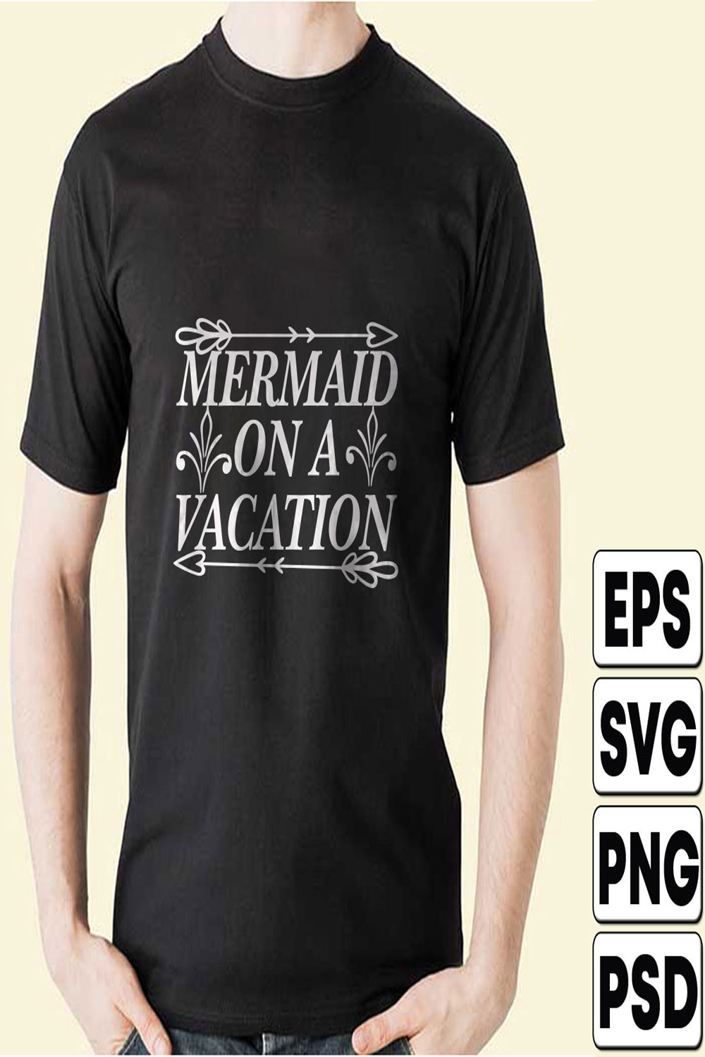 mermaid-on-vacation pinterest preview image.