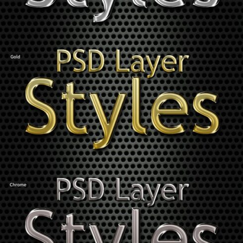 Photoshop Metal Text Stylescover image.